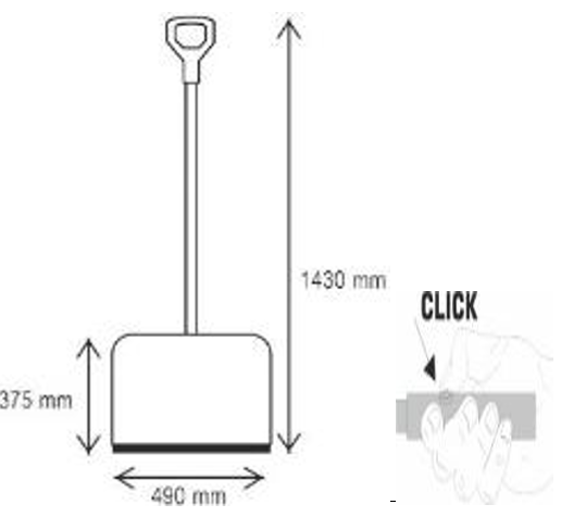 Snow shovel MAAN M-3-EXTRA-CLICK