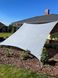 Sun shade sail ShadeRoof 4mx5m rectangle, silver gray, UV block 95% 140 g/m2 HDPE, rectangle